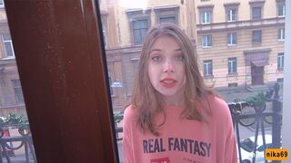 Глубокая глотка и жесткий трах от соседки-экстрималки - от первого лица 4К порно